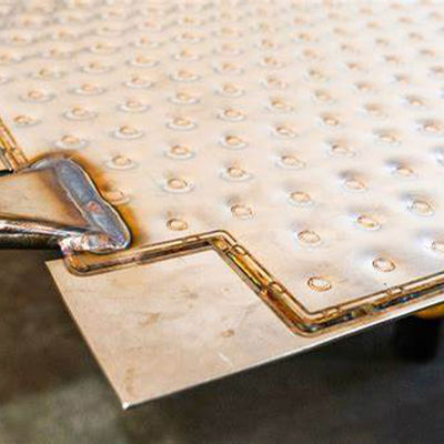 Dòng chất lỏng Dimple Plate Kháng áp suất Vật liệu thép không gỉ